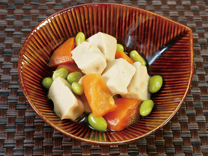 社食惣菜アレンジメニュー「高野豆腐のかつおだし仕立て」