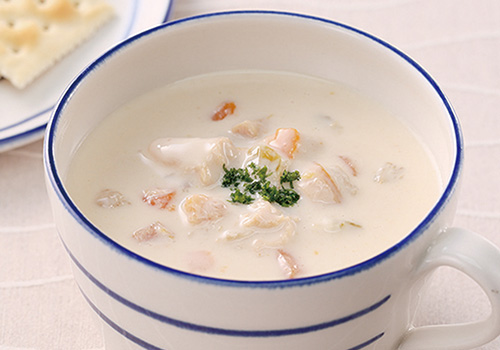 社食惣菜の食べ合せ「クラムチャウダー」