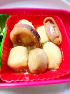 人気の食事補助：おふくろの味 里芋とイカの煮物