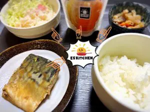 社食のさばの味噌煮献立