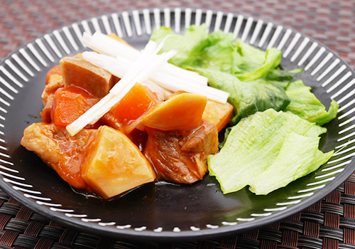 社食惣菜アレンジメニュー「黒酢酢豚」