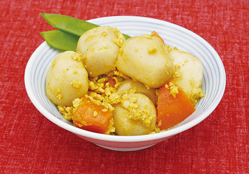 社食惣菜アレンジメニュー「さっぱり里芋のカレーそぼろ」