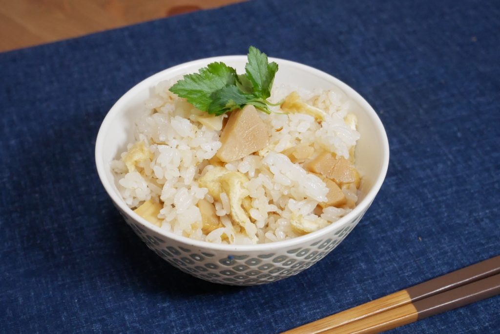 社食惣菜アレンジレシピ「たけのこごはん」