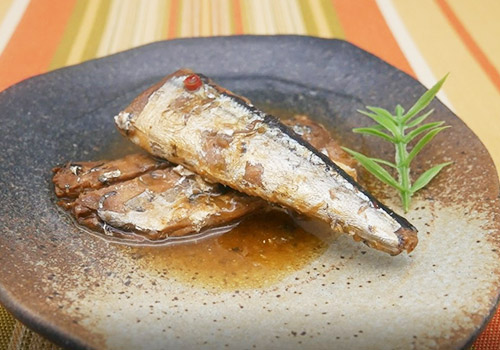 社食惣菜の食べ合せ「三陸産さんまの柚子胡椒」