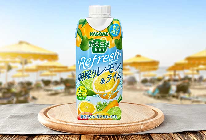 社食惣菜の食べ合せ「野菜生活１００-Smoothie-レモン＆ライム」