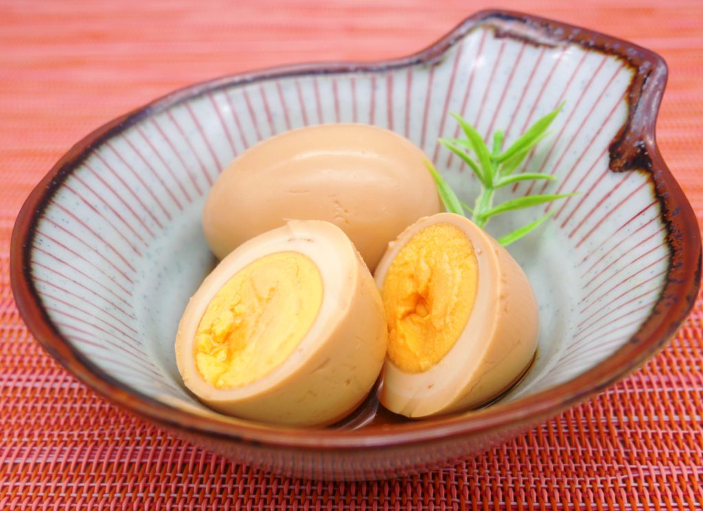 社食惣菜の食べ合せ「いちど食べたらもうたま卵(醤油味)」