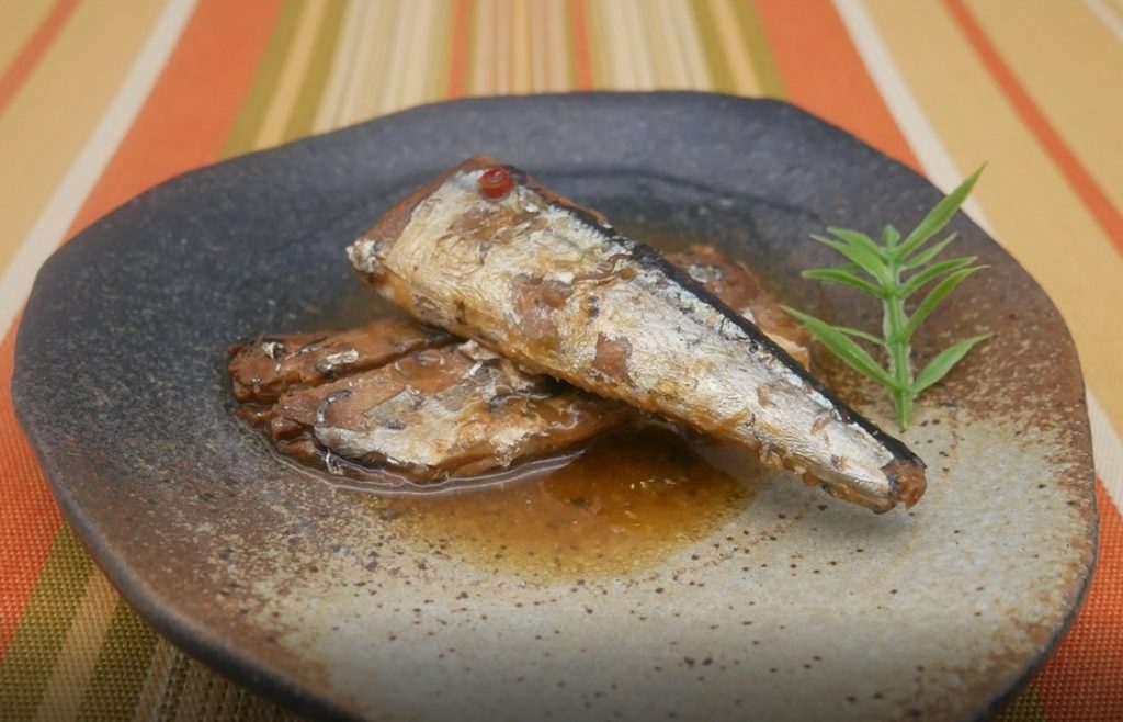 社食惣菜の食べ合せ「国産さんまの梅酢煮」