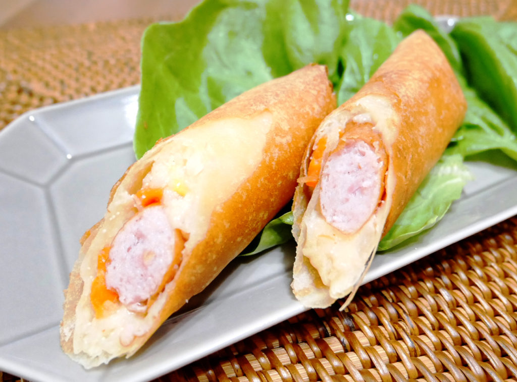 社食惣菜アレンジレシピ「明太ウィンナーロール」