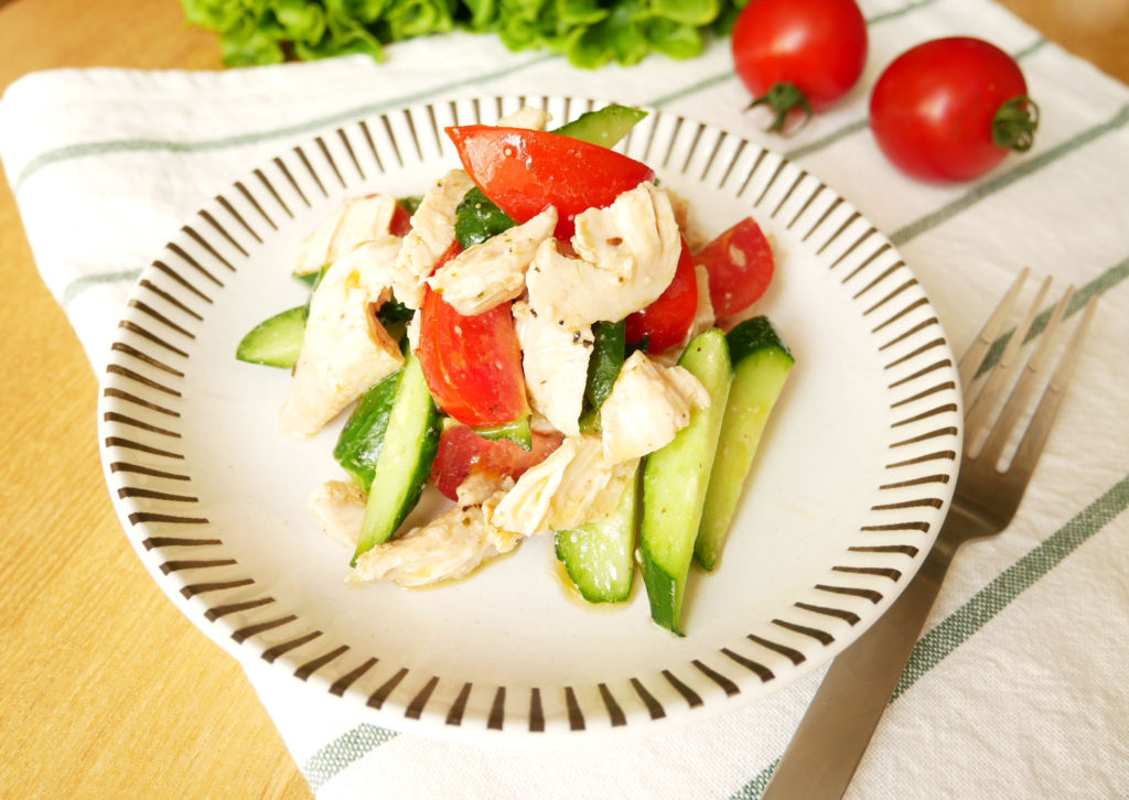 社食惣菜アレンジレシピ「チキンサラダ」
