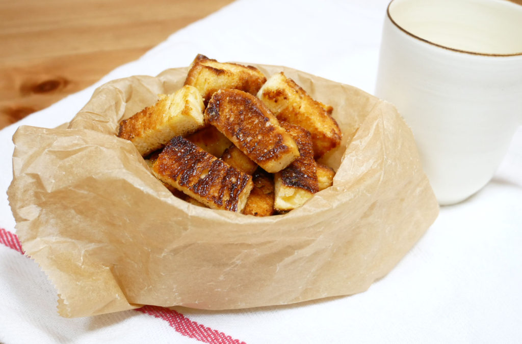 社食惣菜アレンジレシピ「塩バターラスク」