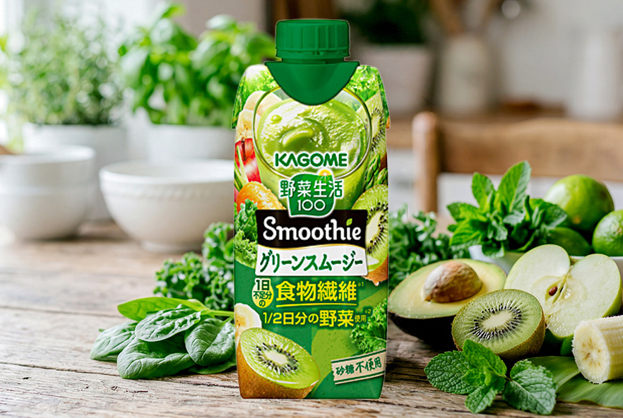 社食惣菜の食べ合せ「野菜生活100Smoothie グリーンスムージー」