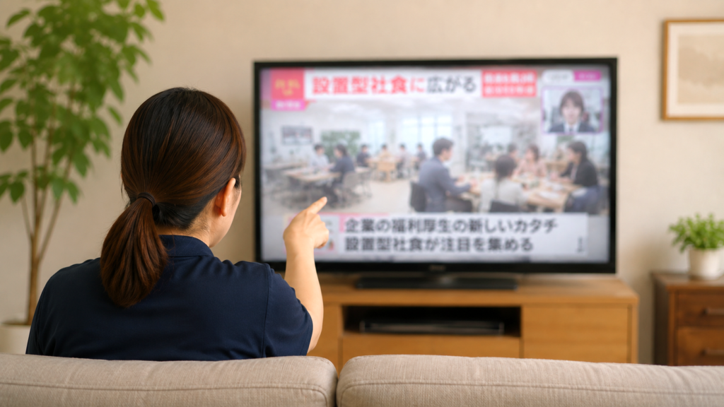 テレビでも取り上げれた！設置型社食への注目は急増中★